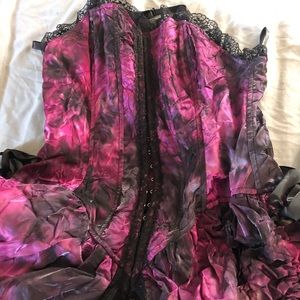 Purple Goth Prom Dress